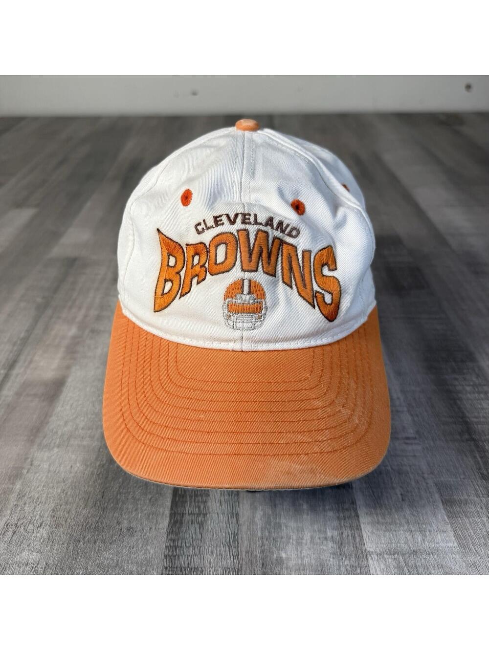 Vintage Cleveland Browns SnapBack Embroidered Spellout OSFA Taiwan 90s